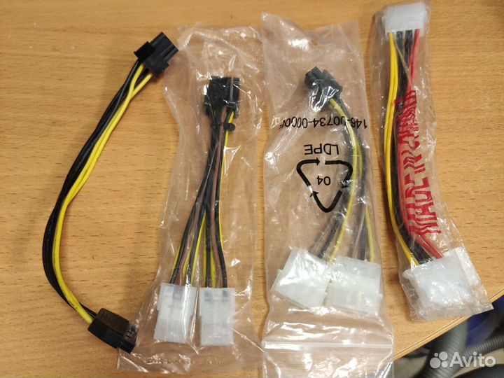 Переходник molex 4pin, SATA 15pin, psi-e 6,8pin