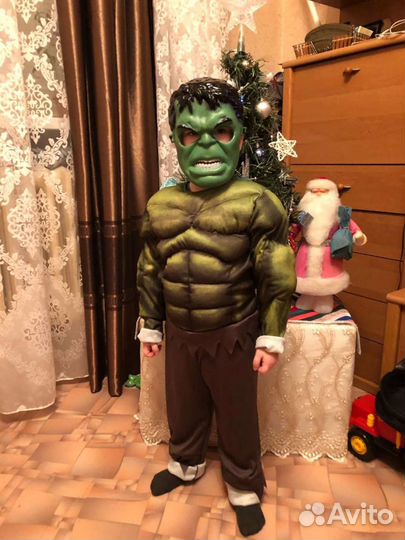 Детский костюм Халка, Супергерой, с мускулами