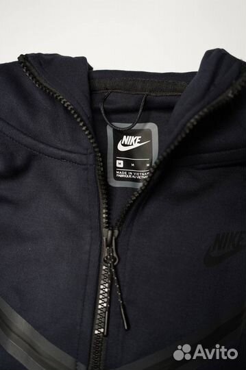 Зип-Худ Nike Tech Fleece темно-синий