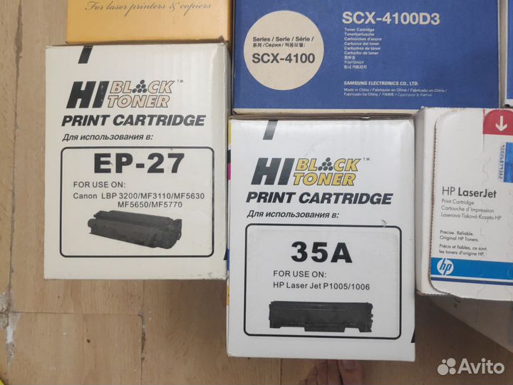 Картриджы HP, canon, samsung