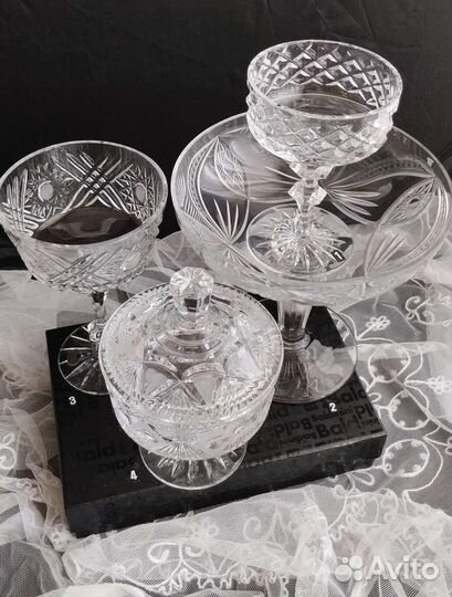 Вазы хрусталь на ножке СССР