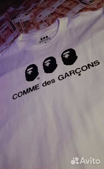Футболка bape comme Des Garcons