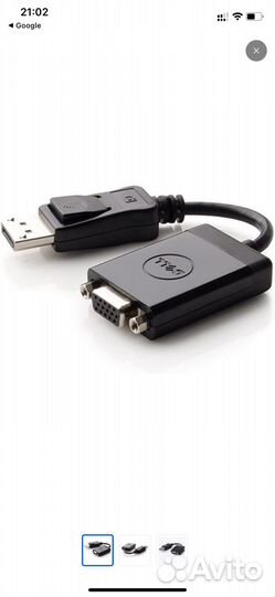 Переходник адаптер Dell DisplayPort-VGA