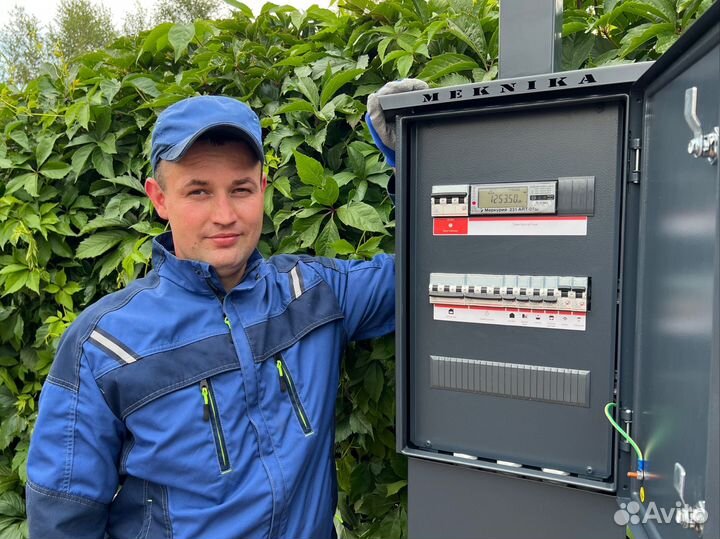 Трубостойка, подключение электричества на участок