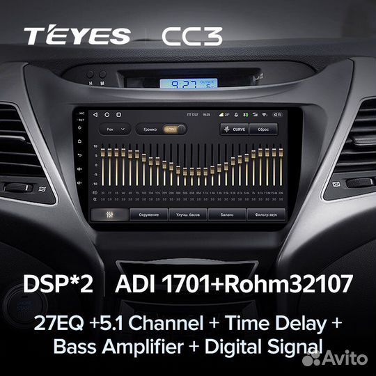 Магнитола Teyes CC3 3/32 для Hyundai Elantra MD