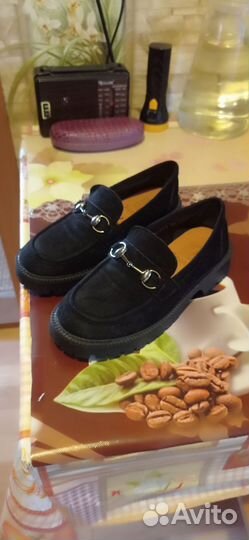 Туфли подростковые 34 размер, иск. замша