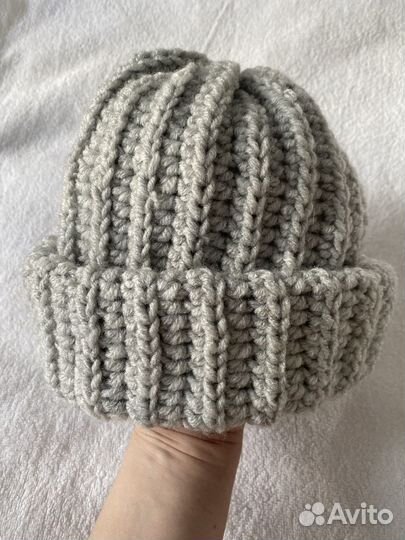 Шапка женская вязаная объемная новая