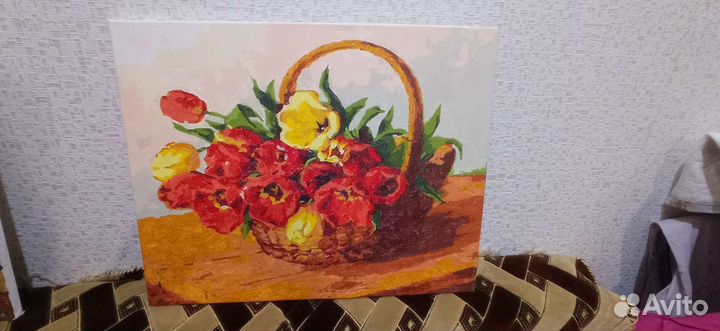 Картина нарисованная по номерам