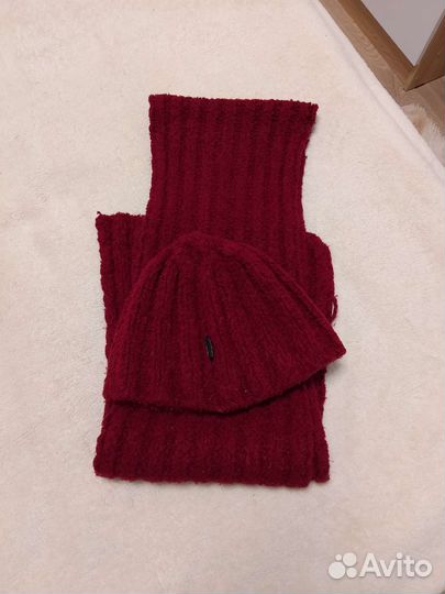 Комплект шапка и шарф б/у