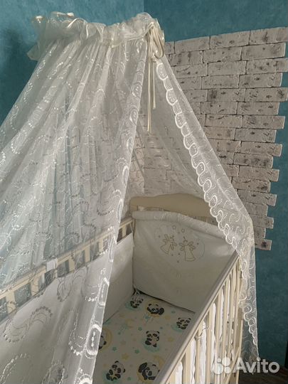 Балдахин и бортики в детскую кроватку
