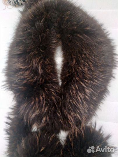 Меховой воротник енот