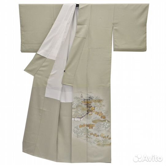 Кимоно иро-томесодэ из Японии шелк