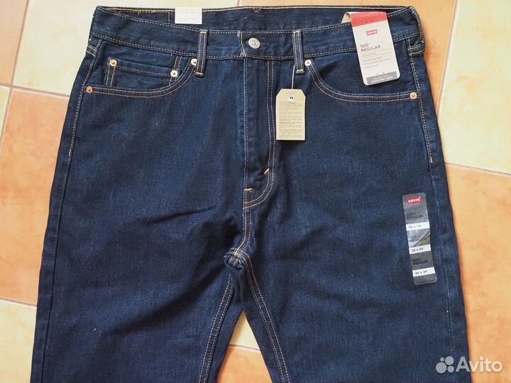 Джинсы Levis 505 Rinse новые 36w 34l