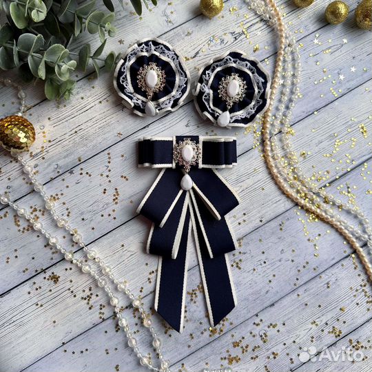 Школьные бантики/галстук брошь