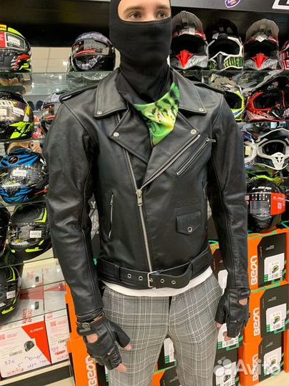 Кожаная косуха мотокуртка Rush Rocker