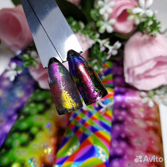 Фольга голографическая цветная