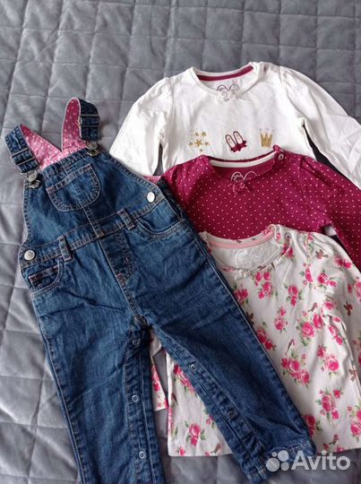 Джинсовый комбинезон одежда пакетом для девочки