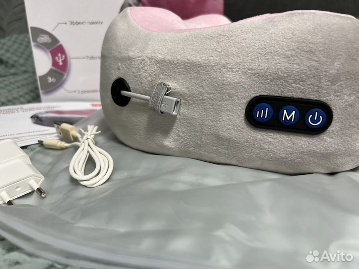 Массажная подушка-подголовник для шеи