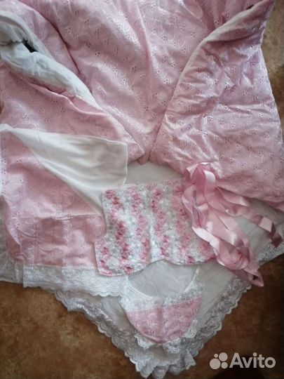 Конверт на выписку для девочки осень зима