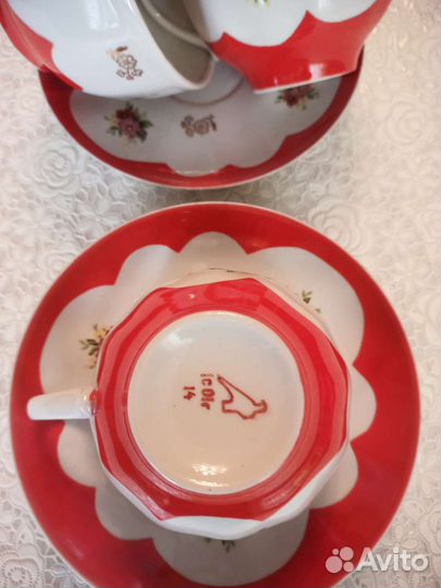 Чашка с блюдцем дулево