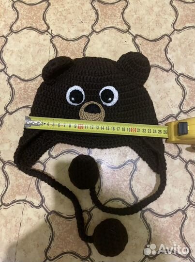 Детская шапка мишка