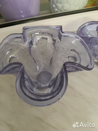 Вазы из цветного стекла 60-70г