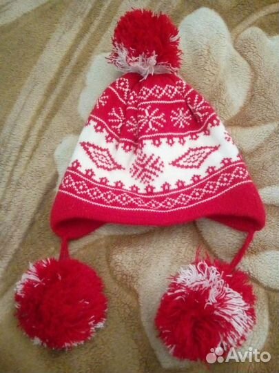 Шапка на флисе, зима, 50-52