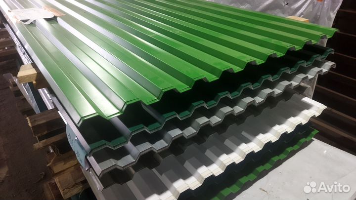 Профлист С21 цинк / цветной / для кровли / зеленый