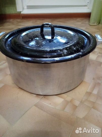 Кастрюли алюминий., ведро-эмалирован
