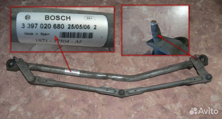 Трапеция стеклоочистителя Форд Мондео 3 оригинал