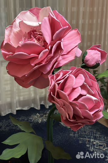 Ростовые пионы из фоамирана