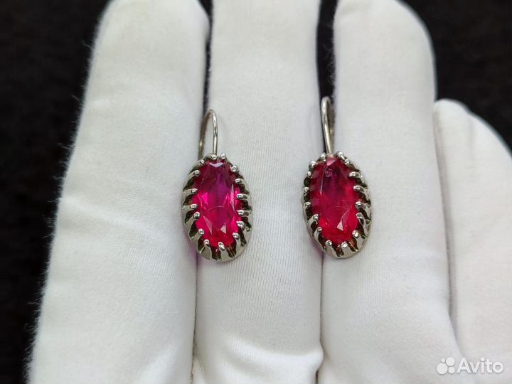 Серьги с камнями бижутерия