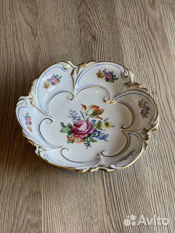 Блюдо фарфор ГДР Ильменау цветочный букет купить в Москве | Товары для ...