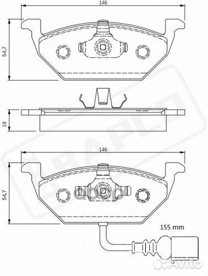 Колодки тормозные дисковые BP0200 bapco