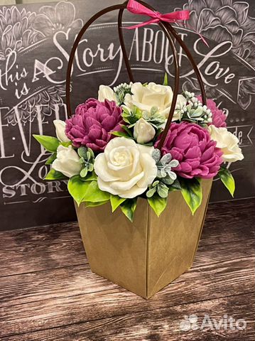 Букет из мыла ручной работы