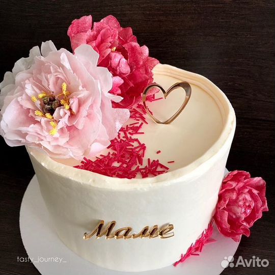 Вафельные цветы для декора тортов