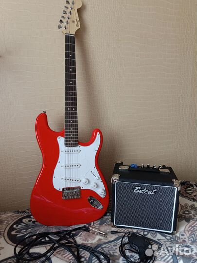 Электрогитара Fender с комбоусилителем