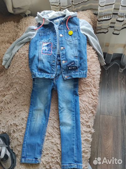Джинсовый костюм для мальчика 116