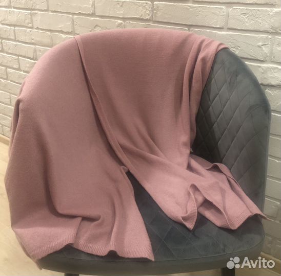 Палантин Италия 100% кашемир Пудровый 60*190