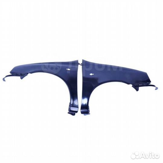 Крыло переднее Лада Калина 1 пластик не крашенное