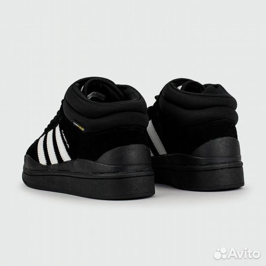 Adidas Campus Black White with Fur