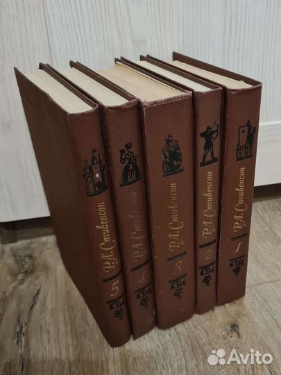 Р.Л.Стивенсон Собрание сочинений в 5 томах 1981г