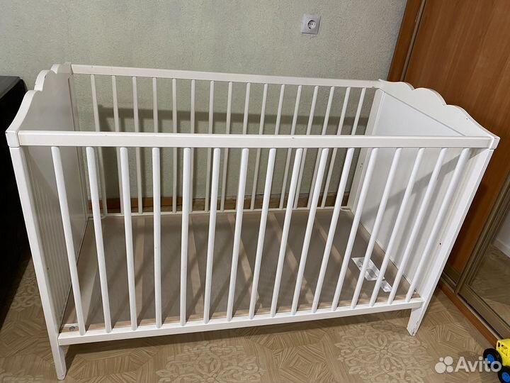 Детская кроватка IKEA хенсвик+матрас
