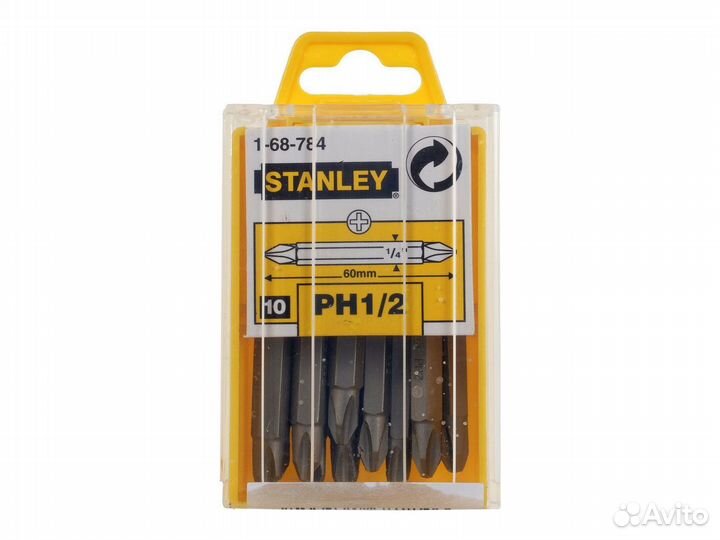 Двухсторонние биты Stanley PH1/2 (60 mm.) 10 шт