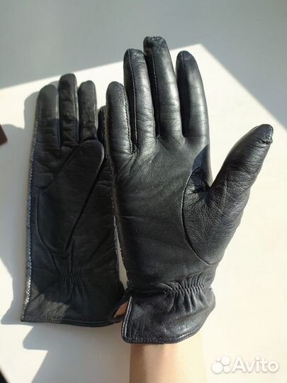 Перчатки женские кожаные новые, 6,5 размер