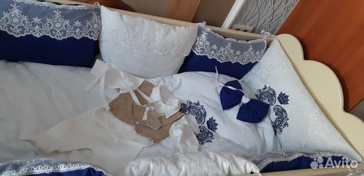 Бортики с одеялом и подушечкой