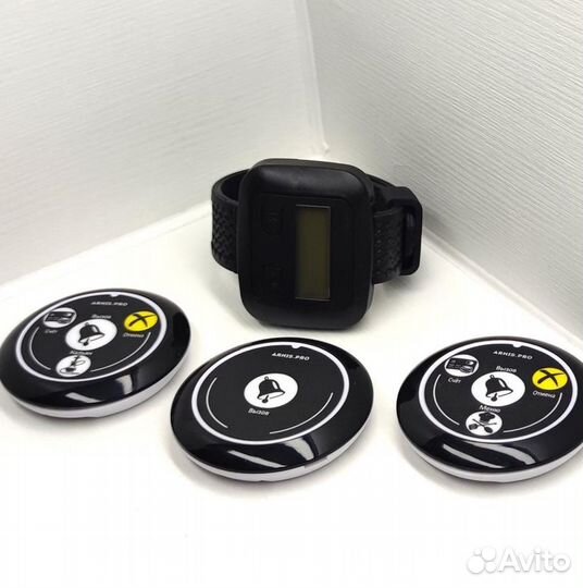 Кнопка вызова официанта, персонала с часами Эконом