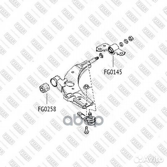Сайлентблок рычага KIA spectra 04