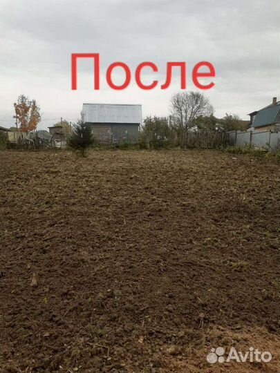 Вспашка земли мотоблоком