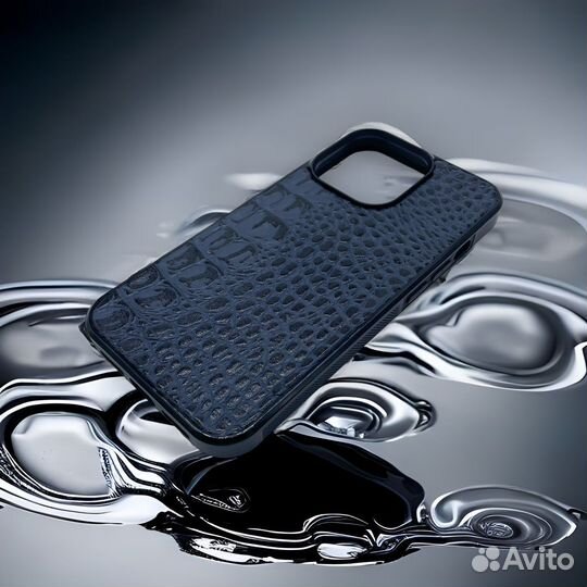 Кожаный чехол для iPhone 13 Pro ручной работы №311